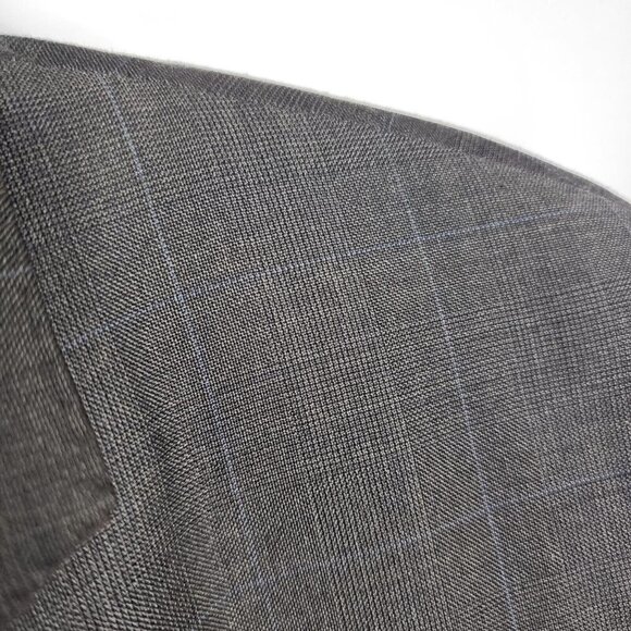 Hickey Freeman Loro Piana Tasmanian Super 130s Wool Blazer Jacket Coat 44R? Gray - Picture 7 of 15